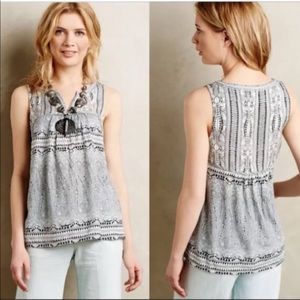 Anthro Akami + Kin Morning Glory Tank Top